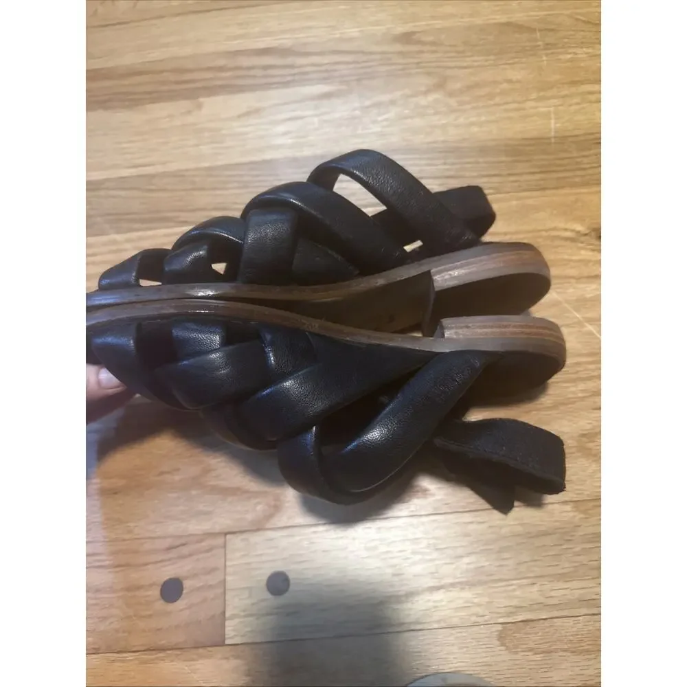 Kelsi Dagger Brooklyn Turnstyle Woven Slingback Sandal In Black Size 8